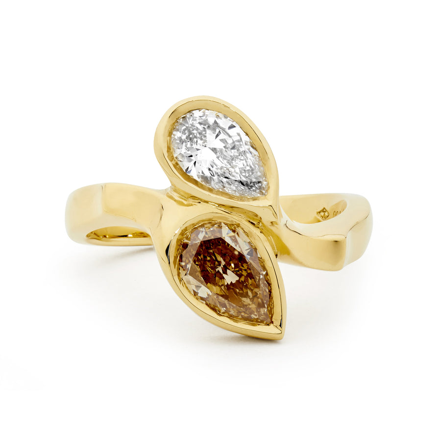 'Champagne Springs' Toi et Moi Champagne Diamond Ring