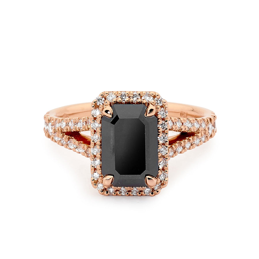 Emerald Cut Black Diamond Ring online jewellery shop perth jewellery stores jewellery stores perth australian jewellery designers bridal jewellery australia diamonds perth diamond rings perth designer engagement rings engagement rings perth diamond engagement rings gold jewellery perth