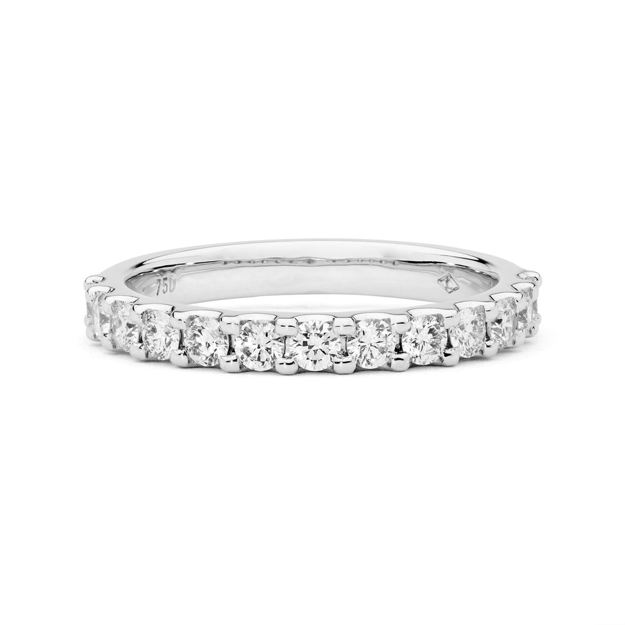 White Diamond Claw Set Wedding Ring