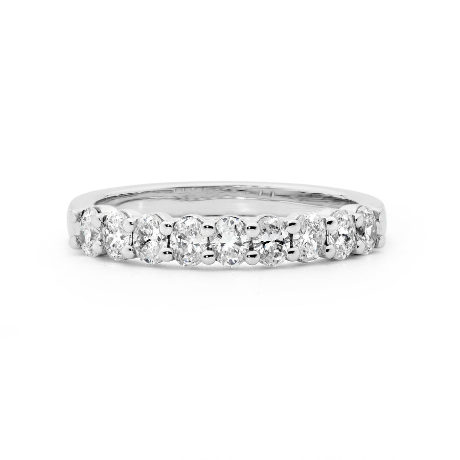 18ct White Gold Oval Cut Diamond Ring