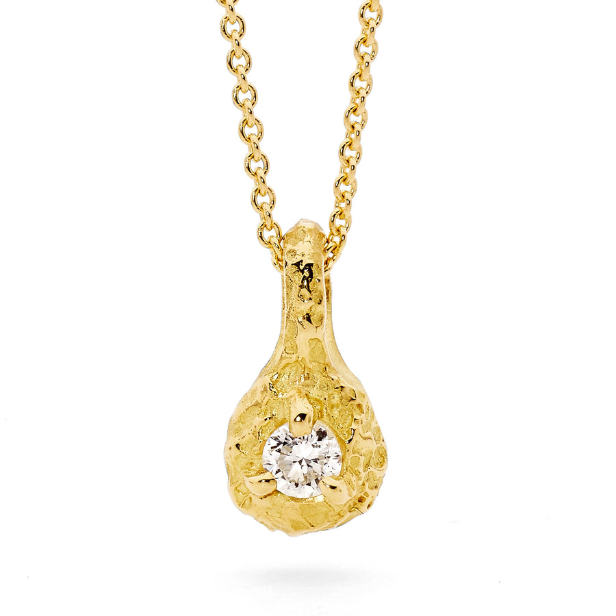 'Sand Glow' diamond solitaire pendant
