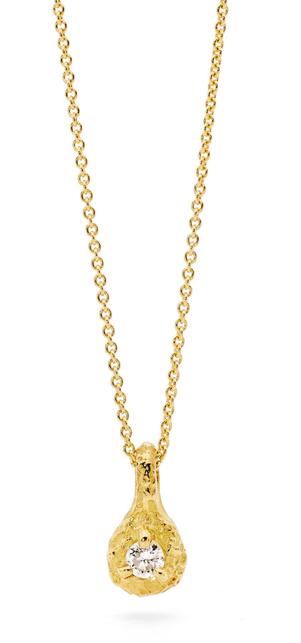 'Sand Glow' diamond solitaire pendant
