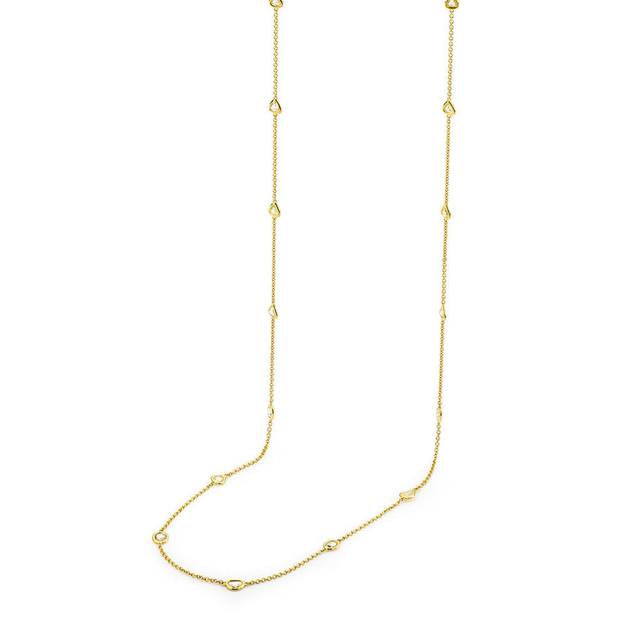 Long Yellow Diamond Necklace