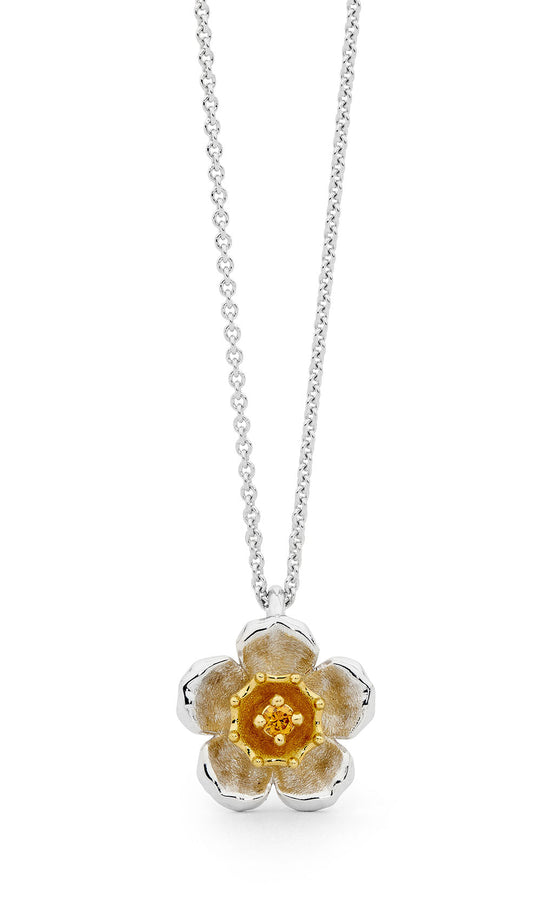 'Geraldton Wax' Orange Diamond Pendant