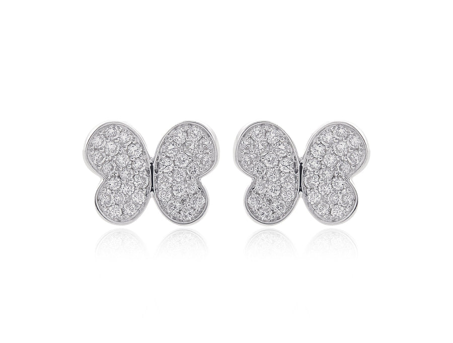 Pave Butterfly Stud Earrings