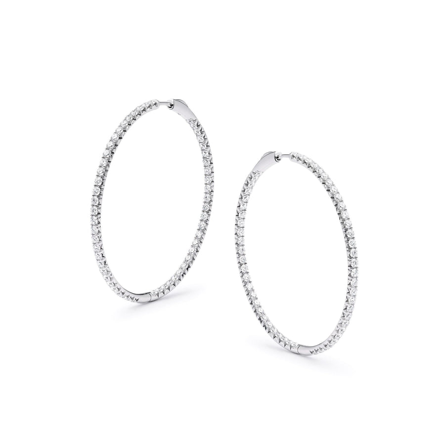 Diamond hoop earrings