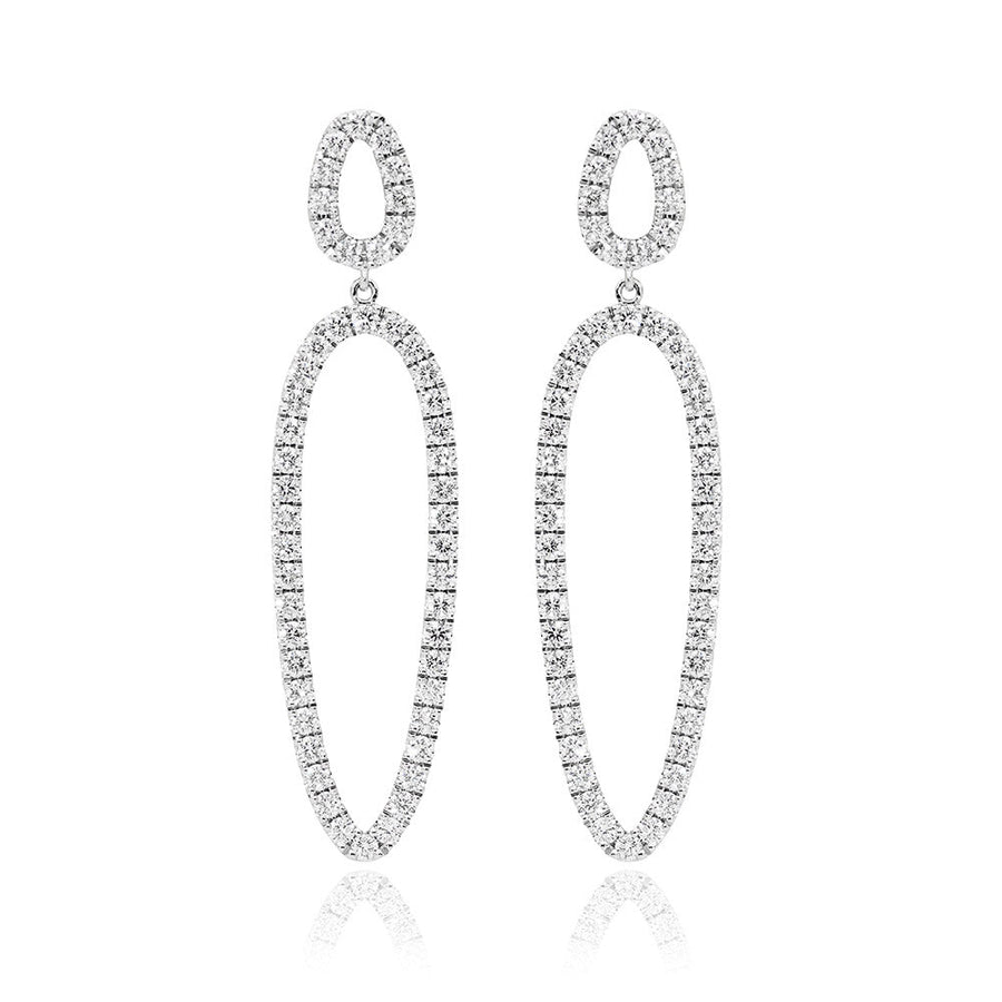'GRACE' 18CT GOLD WHITE DIAMOND EARRINGS