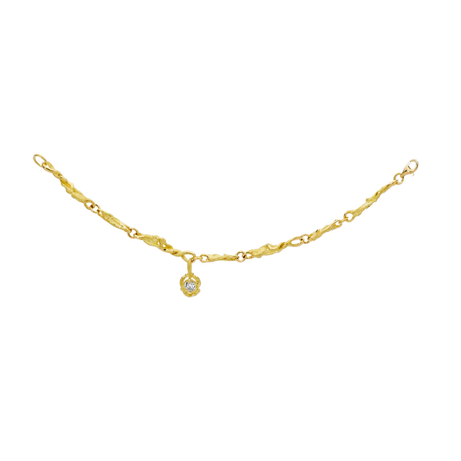 'Aureline' 18ct Yellow Gold & Diamond Link Bracelet