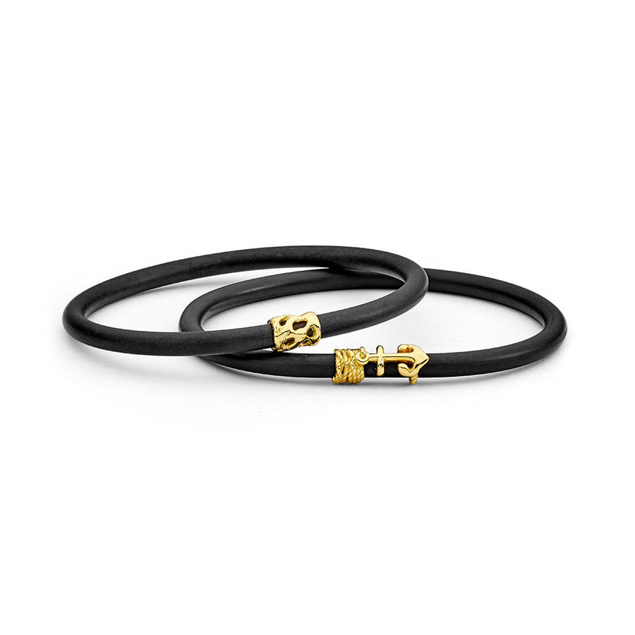 'Mini Cottesloe Reef' 18ct Gold Neoprene Bangle