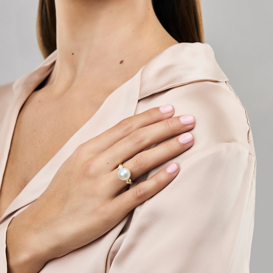 Diamond and Pearl Ring