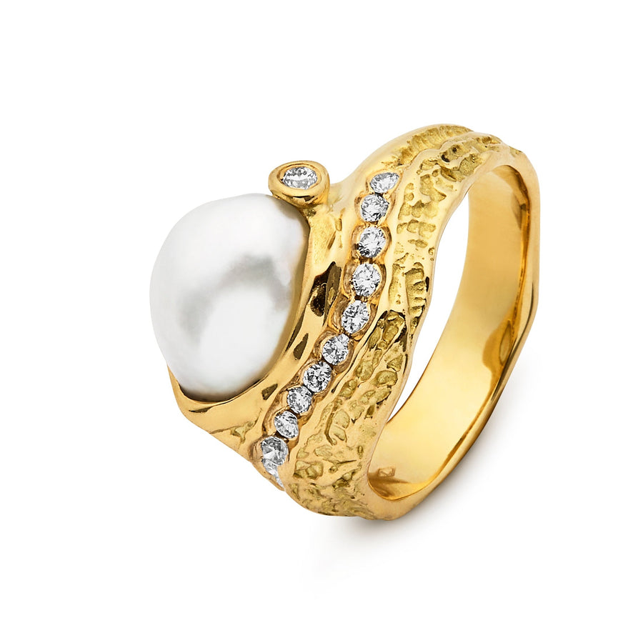 'Sandstone' pearl ring