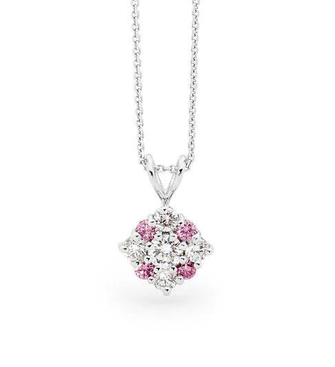 Pink & White Diamond Pendant