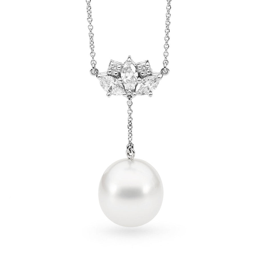 Diamond and Hanging Pearl Necklace Pearl Pendant online jewellery shop perth jewellery stores jewellery stores perth australian jewellery designers designer engagement rings engagement rings perth diamond engagement rings bridal jewellery australia  australian jewellery designers online jewellery shop perth jewellery shop jewellery shops perth perth jewellers jewellery perth jewellers in perth diamond jewellers perth bridal jewellery australia pearl jewellery