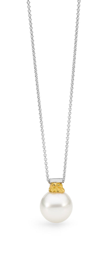 Gold Nugget Inspired Australian Pearl Pendant  online jewellery shop buy jewellery online jewellers in perth perth jewellery stores wedding jewellery australia pearl jewellery
