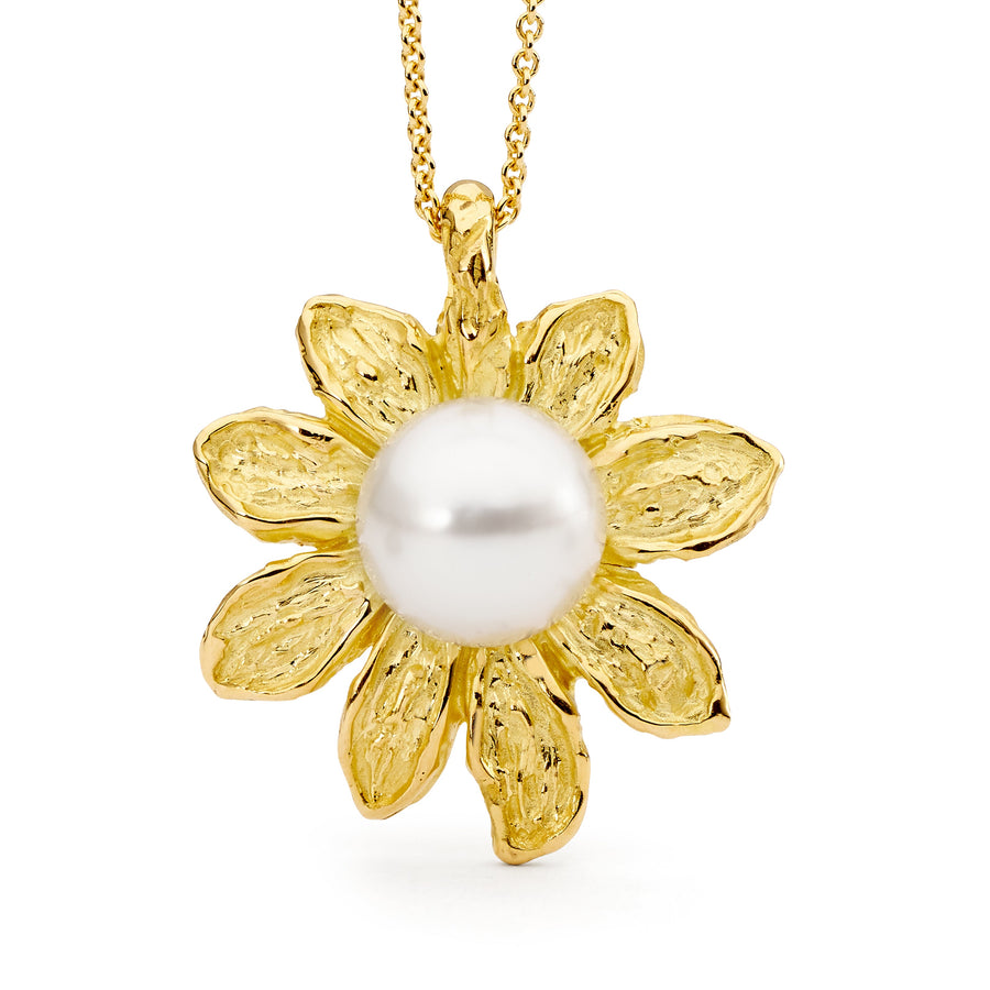 'Sunflower' Pearl Pendant