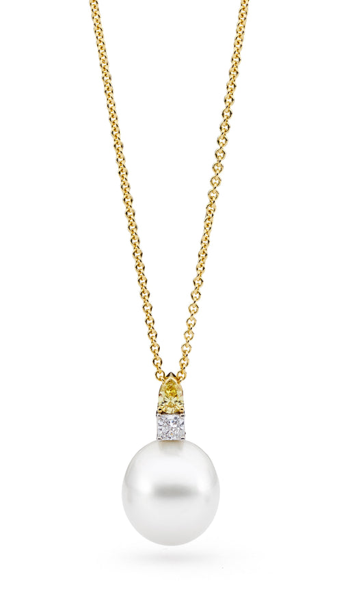 'Golden Mirage' Australian South Sea Pearl & Diamond Pendant