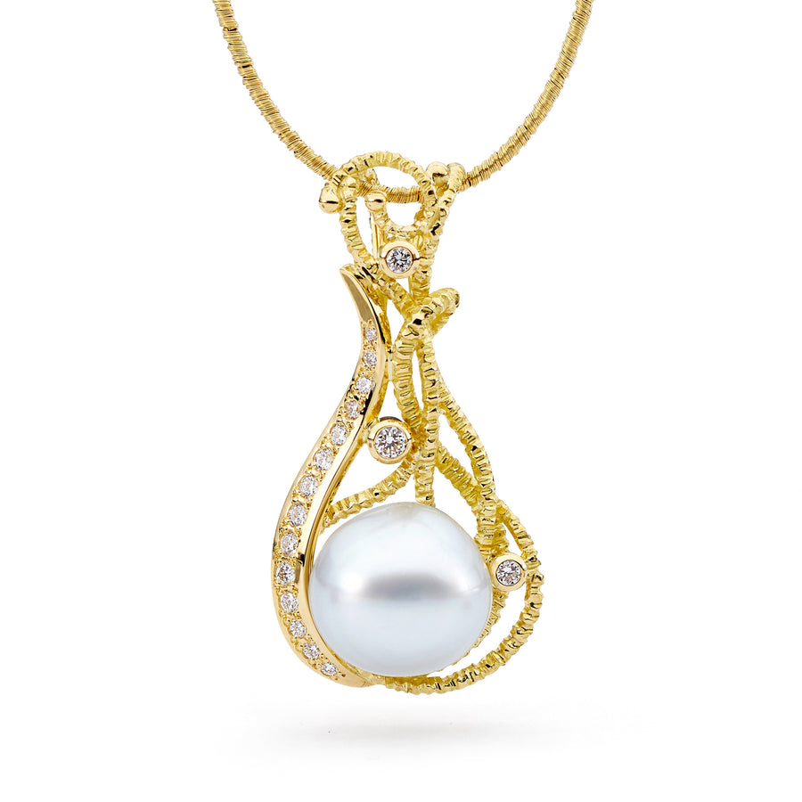 'First Dance' Australian South Sea Pearl & Diamond Pendant