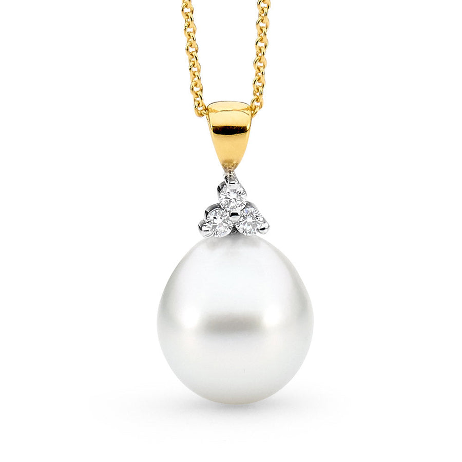 online jewellery shop australian jewellery designers jewellers in perth  Classic Trefoil Diamond White Gold Pendant Perth