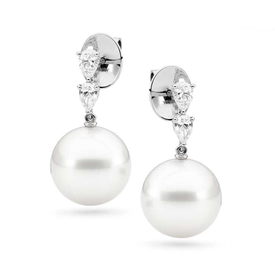 'Bella' Australian South Sea Pearl & Diamond Earrings