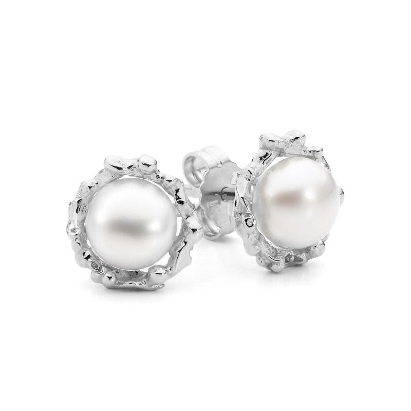 Freeform Seedless Pearl Earrings Freeform Seedless Pearl Earrings online jewellery shop buy jewellery online jewellers in perth perth jewellery stores wedding jewellery australia