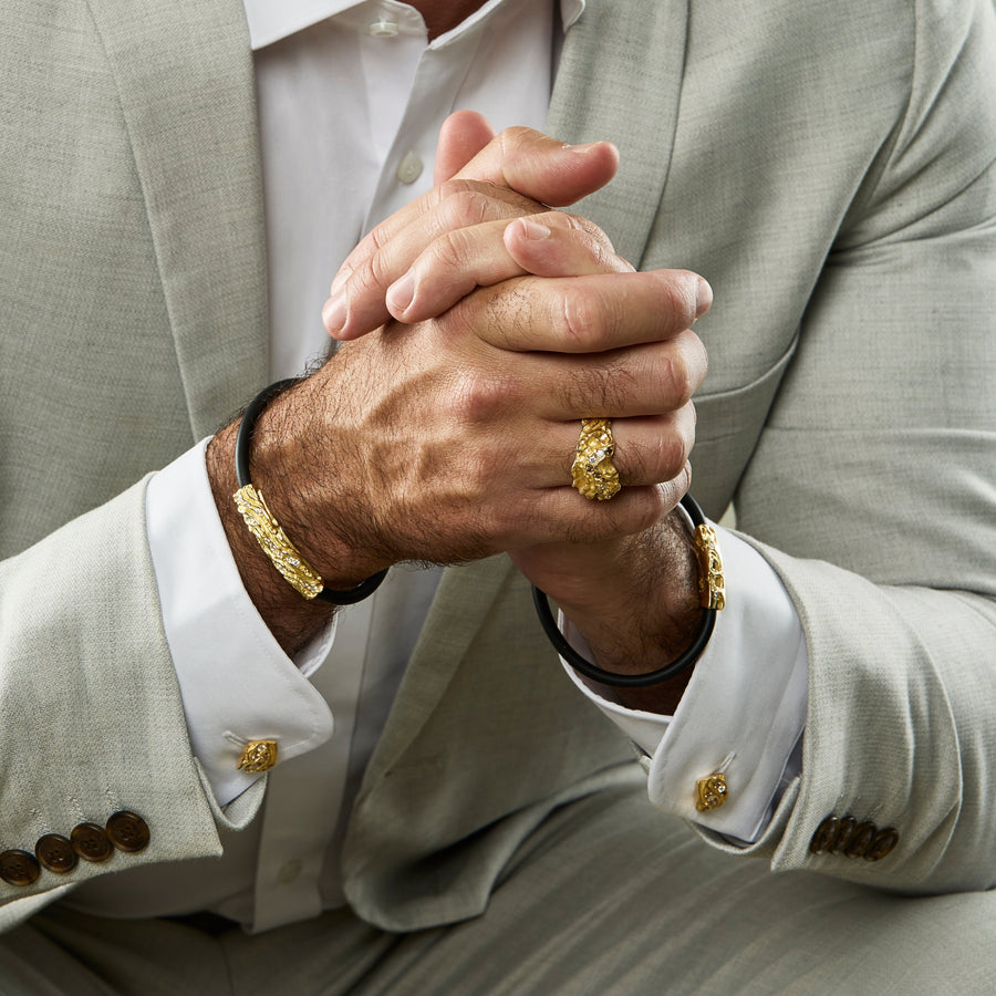 18ct Yellow Gold and Diamond Cufflinks