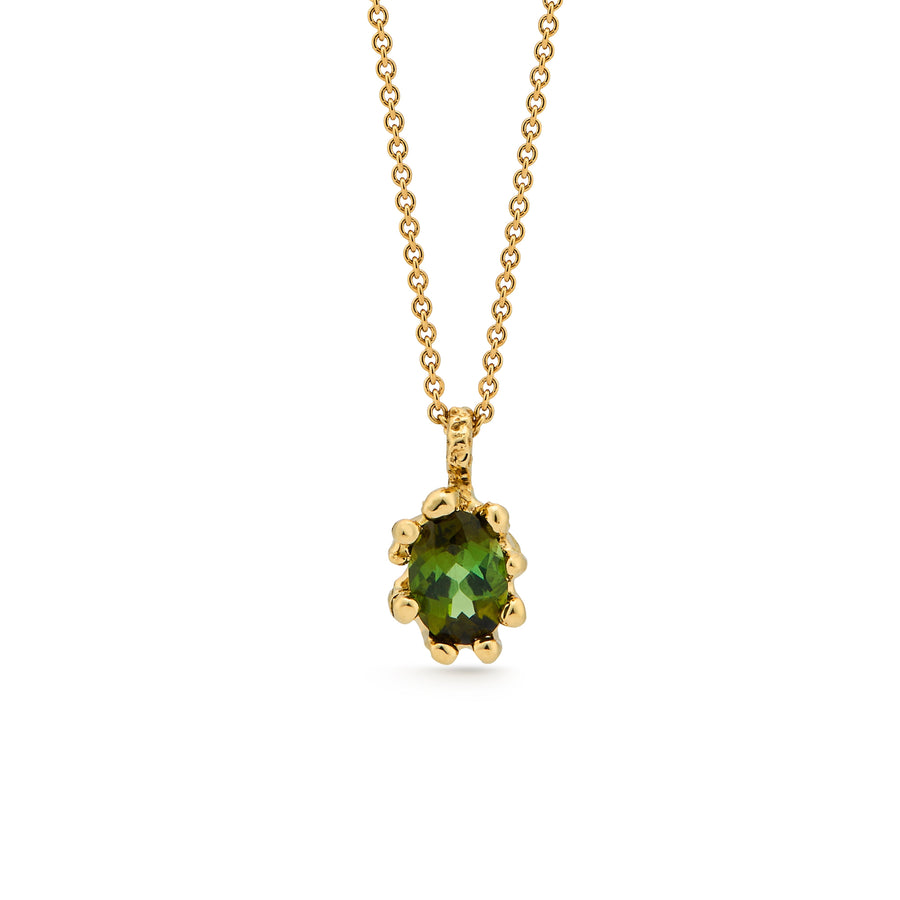 'Coastal Forest' tourmaline pendant