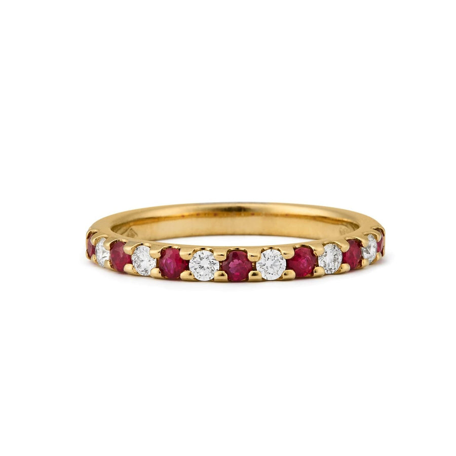 Ruby and diamond band