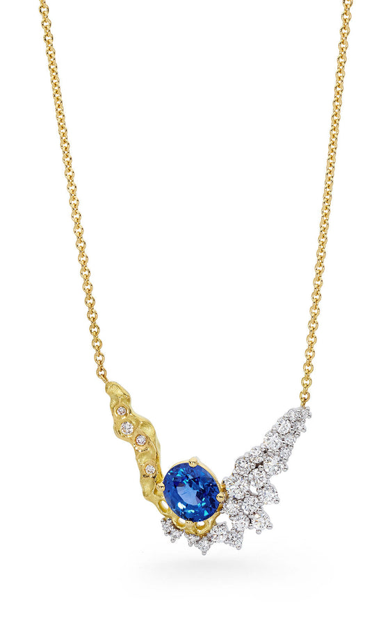 'Twilight Dancer' Blue Sapphire & Diamond Necklace