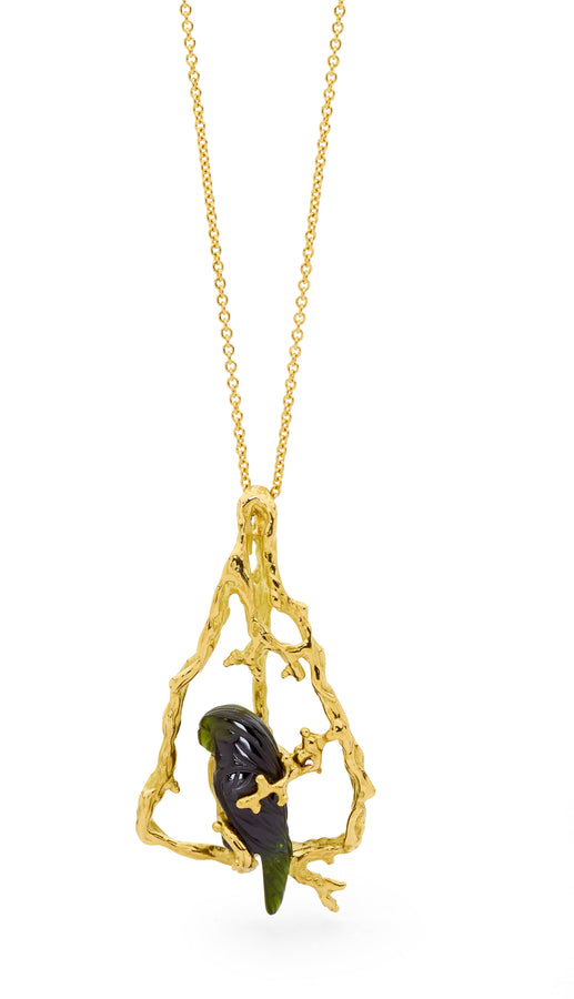 'Birdsong' Green Tourmaline Necklace