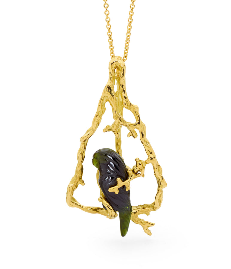'Birdsong' Green Tourmaline Necklace