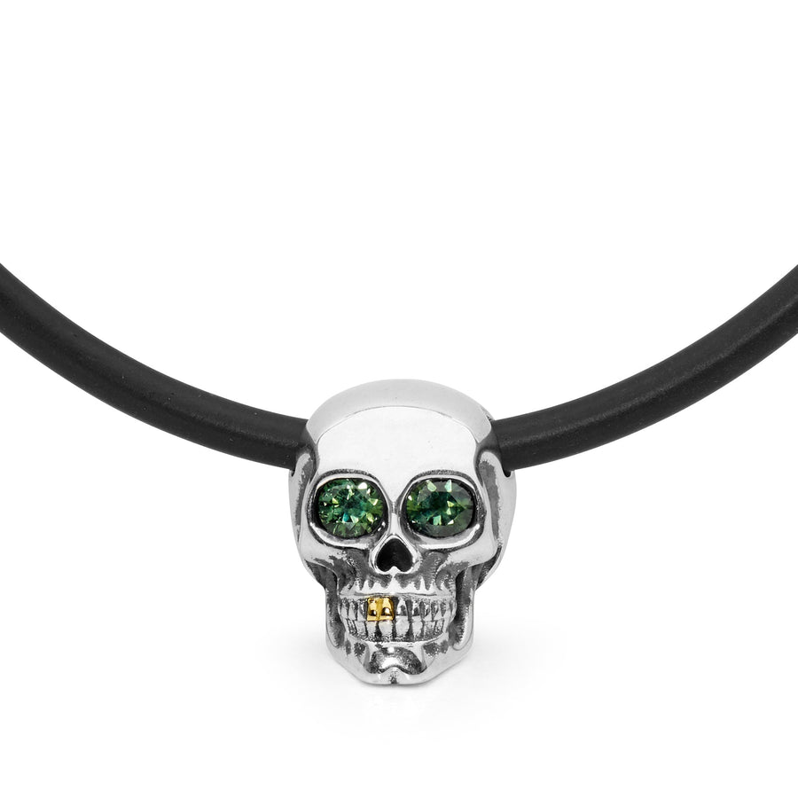 'Davey' Sapphire 18ct Gold & Sterling Silver Neoprene Necklace