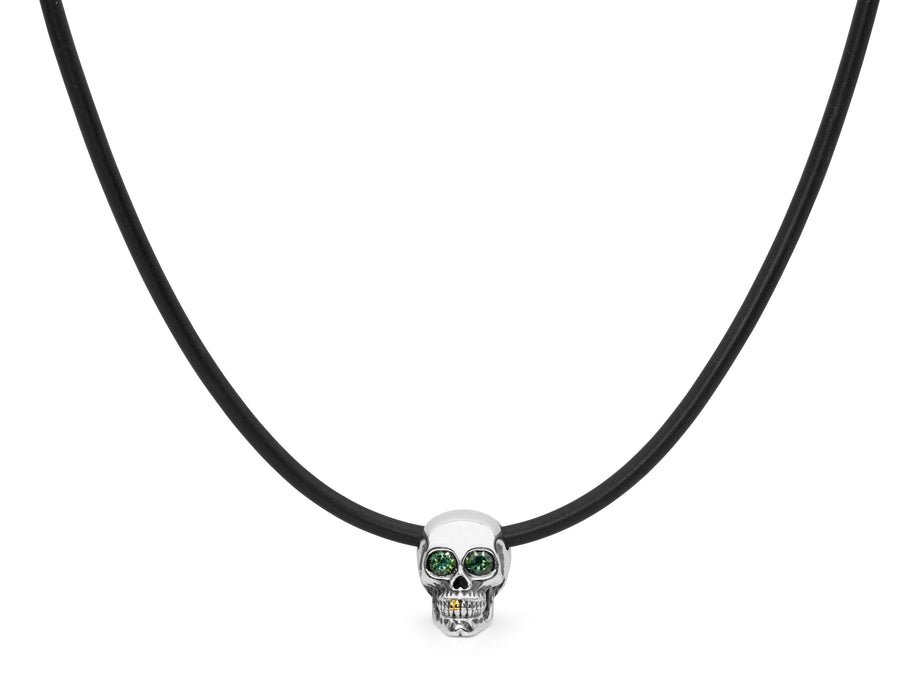 'Davey' Sapphire 18ct Gold & Sterling Silver Neoprene Necklace