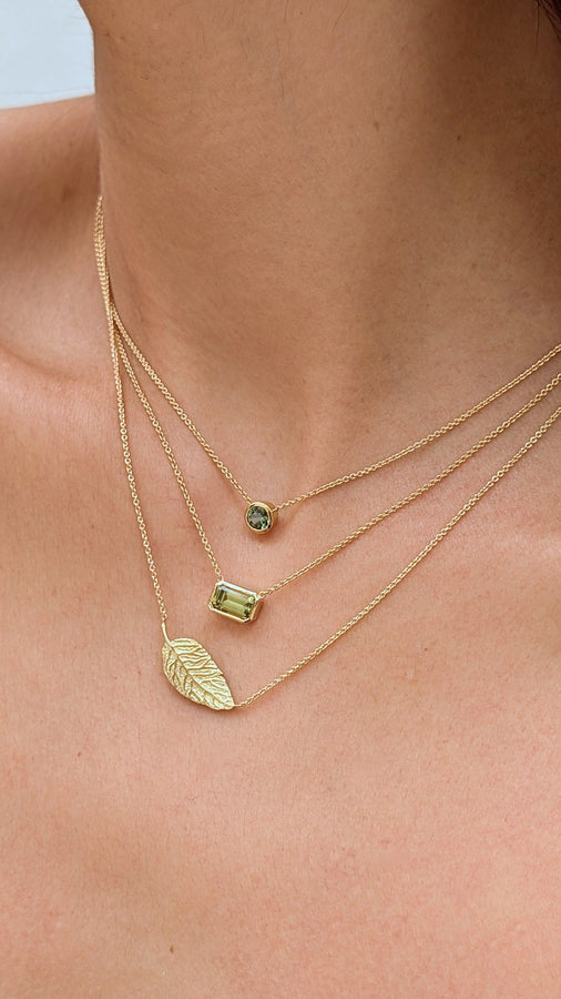 'Desert Leaf' 18ct Yellow Gold Necklace