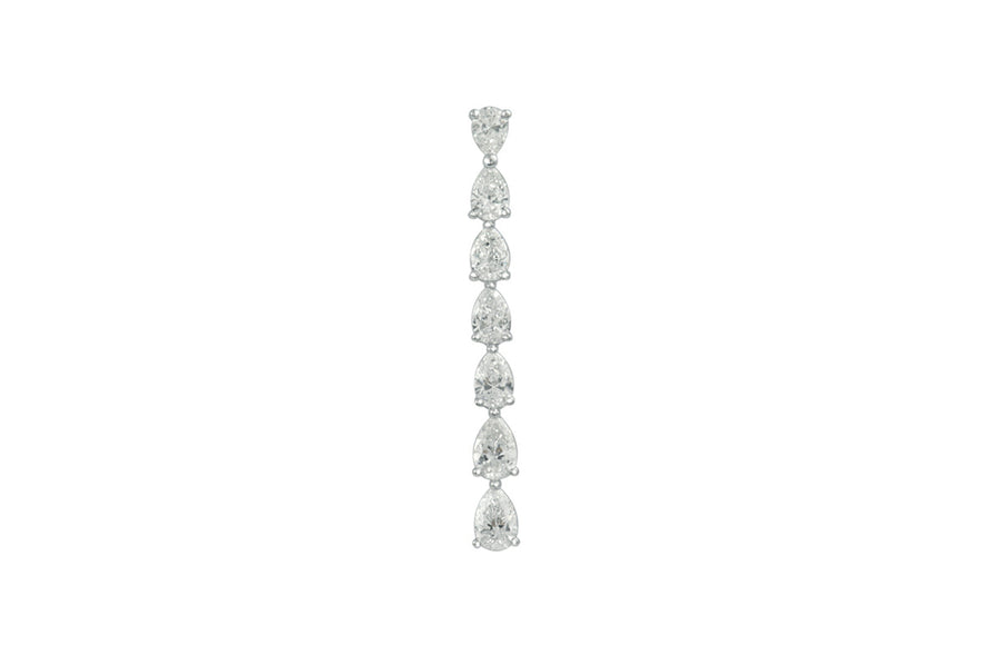 Pear Diamond Drop Earrings