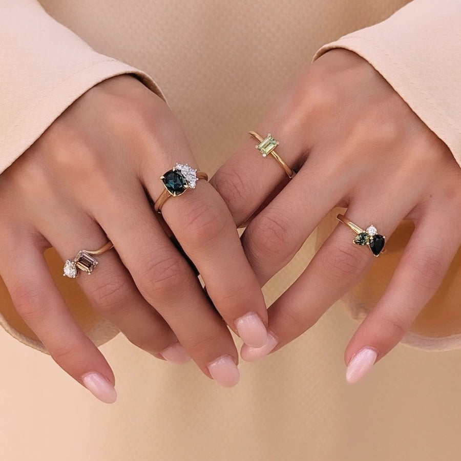 'Toi et Moi' Champagne and White Diamond Ring