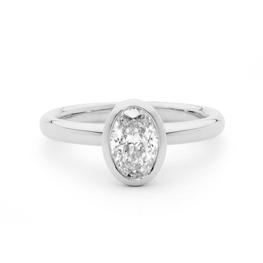 'Maya' 18ct Yellow Gold Bezel Set Diamond Ring
