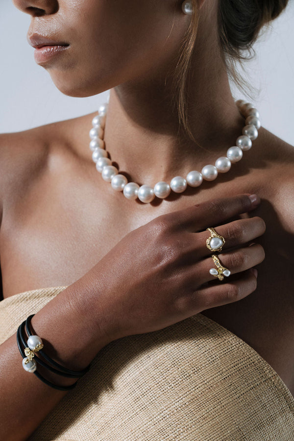 'Kimberley Ravine' South Sea Pearl & Diamond Ring
