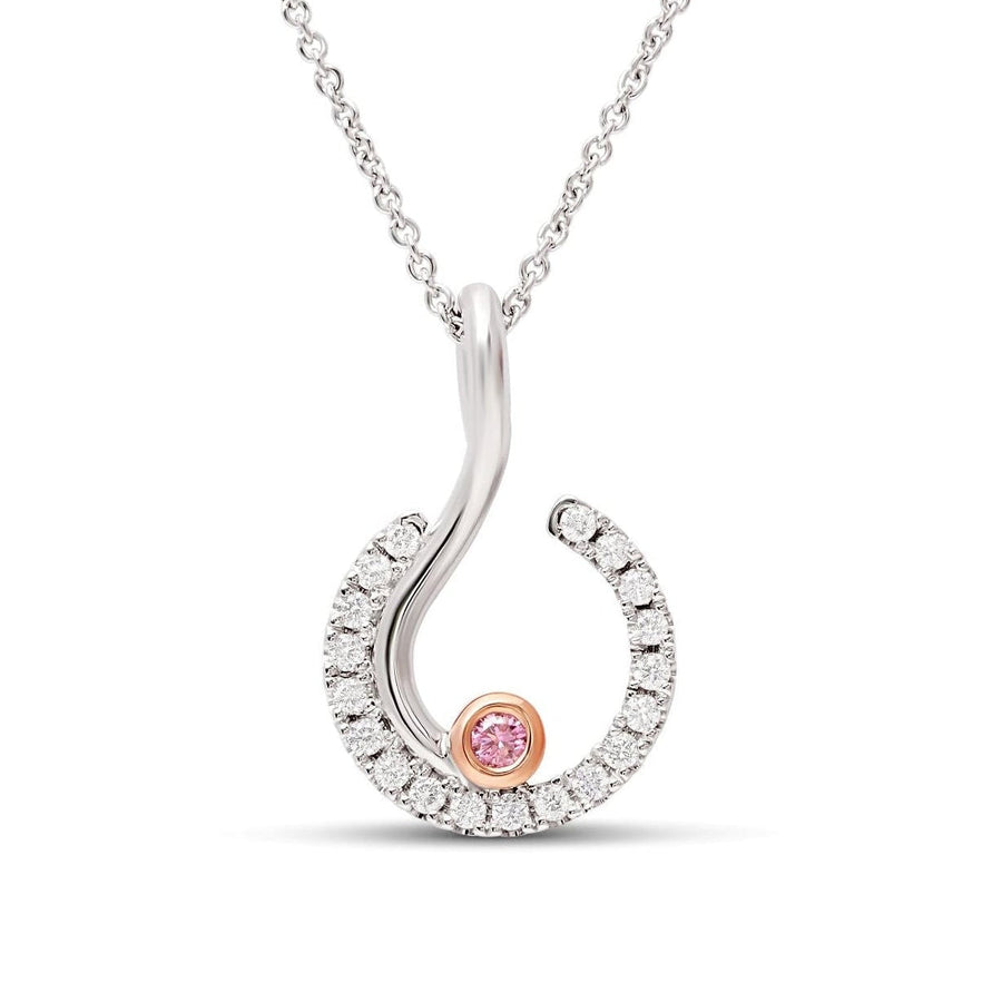 18ct White and Rose Gold Argyle Pink Diamond Pendant