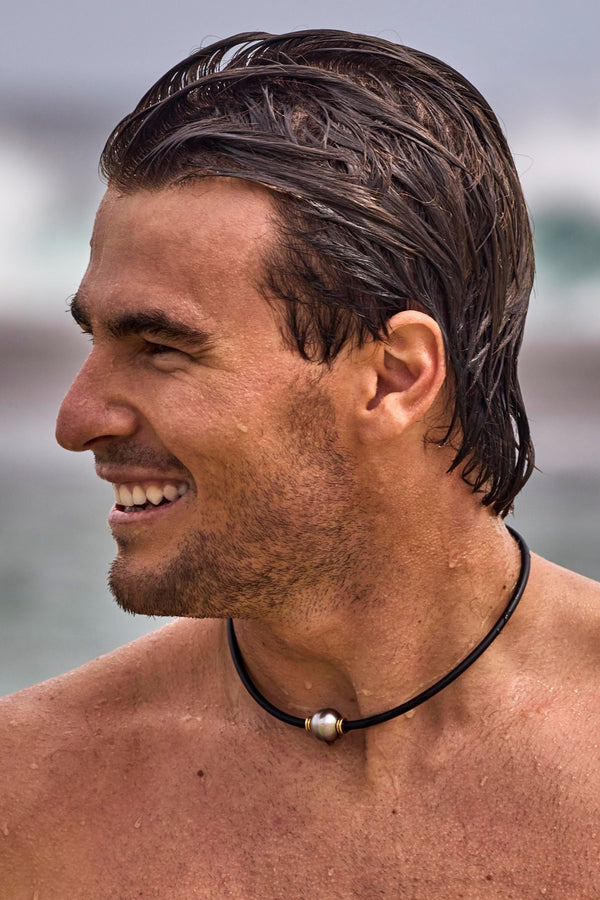 18ct Yellow Gold Pearl Neoprene Necklet