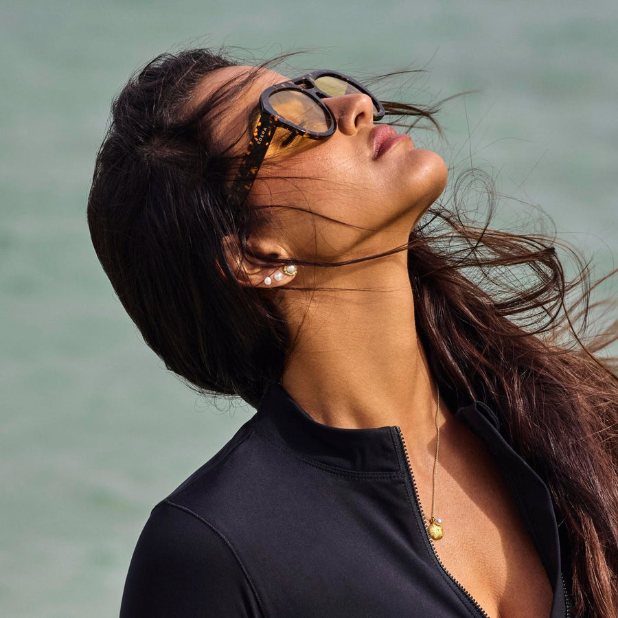 Coral Halo Pearl Earrings