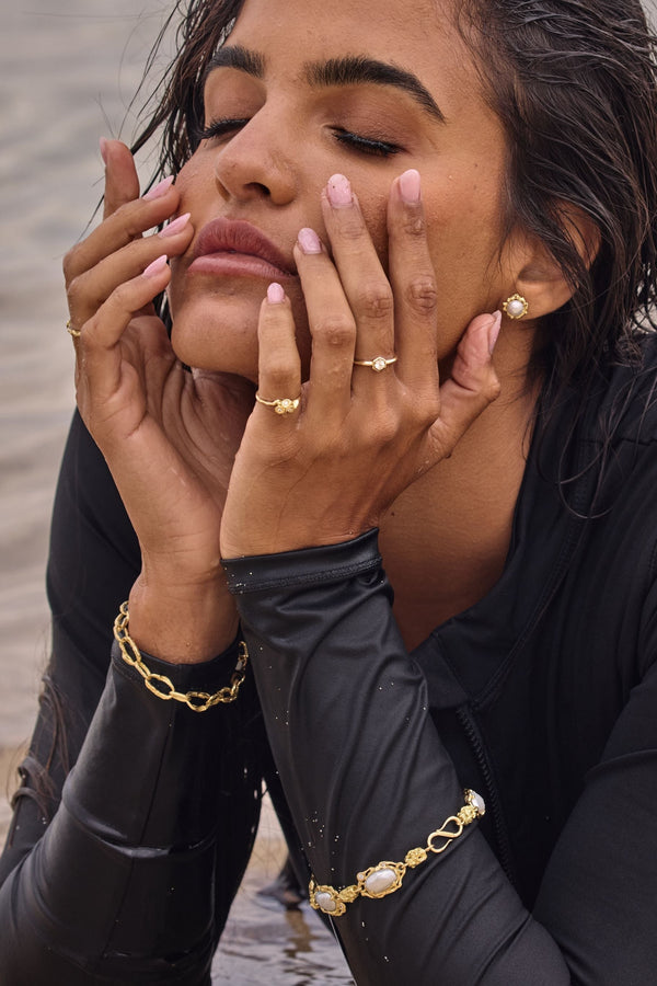 'Gilded Coast' Australian South Sea Pearl Freeform Bracelet