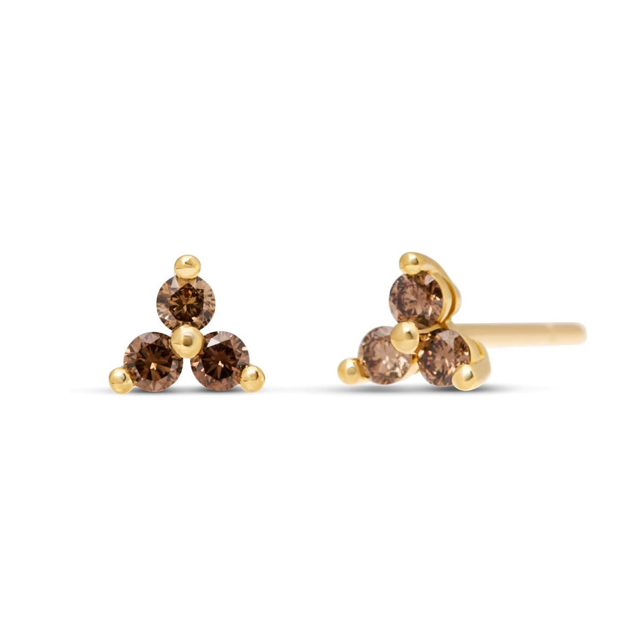 Trefoil diamond earrings