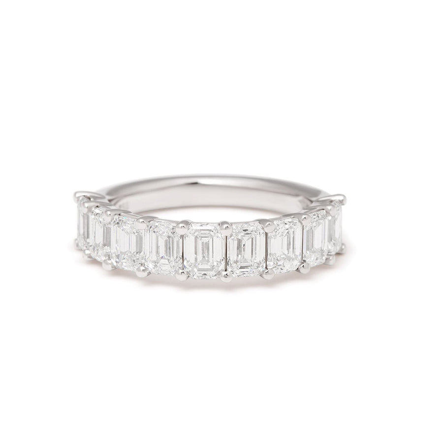 Emerald diamond band
