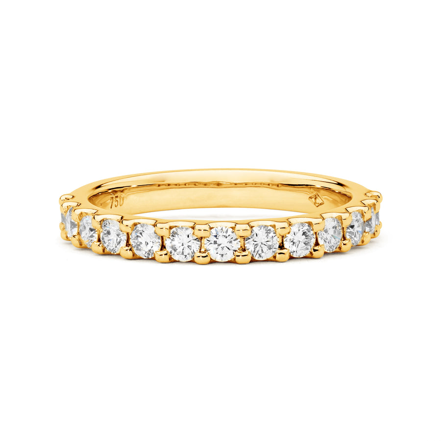 'Cherish' Claw Set White Diamond Wedding Band
